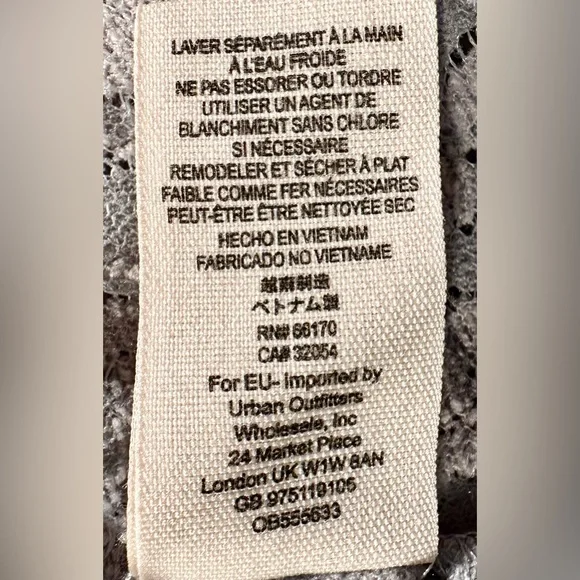 Free People Lace Peplum 3/4 Sleeve Top - Gray - Picture 8 of 9